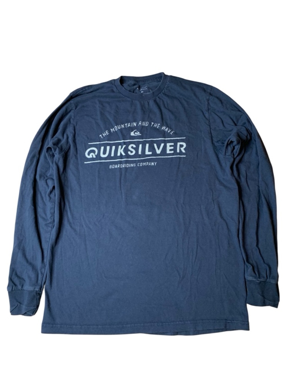 Quiksilver Long Sleeve Graphic Tee - "The Mountain and the Wave" Size Medium